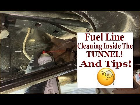 VW Beetle & Super Beetle Fuel Line Cleaning - Fuel Line Inside The Tunnel - Fuel Line Flush & Clean