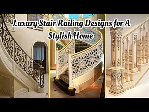 New and modern stair handrail designs | Wooden and wrought iron stair railing | Glass stair railing
