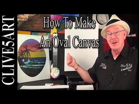 Oval Canvas Acrylic painting for beginners