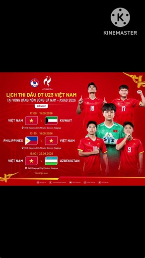 Lịch thi đấu U23 Việt Nam tai ASIAD 2026