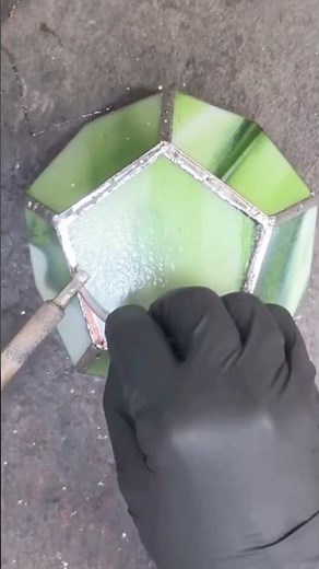 the process of making pyramid-shaped decorations using glass #process #pyramid #glass #shorts