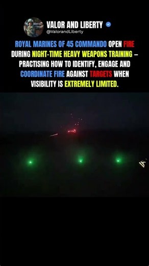 Royal Marines Heavy Weapons Training at Night #military #shorts
