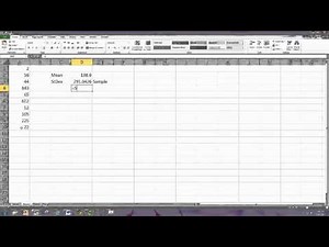 Mean and StDev Excel