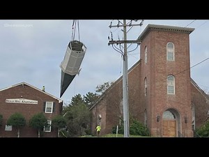 Fallen church steeple removed in Virginia Beach