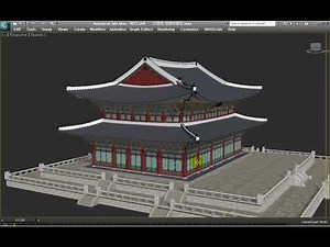 3ds Max와 근정전 모델링 강좌 - 4. 맥스에서 평면도 만들기