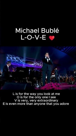 L.O.V.E. Love Song Michael Bublé L-O-V-E ❤️ (L Is for the Way You Look at Me) Live Performance 2025