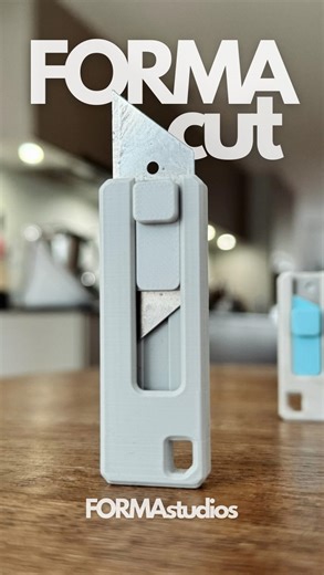 Juri Pranjic on Instagram: "The FormaCut Utility Knife is designed to be simple, functional, and reliable for everyday use. Almost entirely 3D printed, with only the blade as a separate part, it’s compact, practical, and easy to keep close at hand. I’ve now added a second version that works with the scraper blade from @bambulab_official Maker Supply, alongside the original design. Both versions are available now on MakerWorld. @_forma_studios #3dprinting #design"