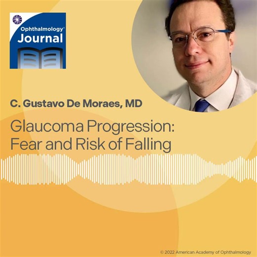 Loss of visual function to #glaucoma is a major risk and fear for falls among older adults. Listen now: C. Gustavo De Moraes, MD, and Alexander F. Dagi, MD candidate, assess the relationship and concerns in the new #Ophthalmology Journal #podcast episode. https://ow.ly/VKy350WMrUx | American Academy of Ophthalmology