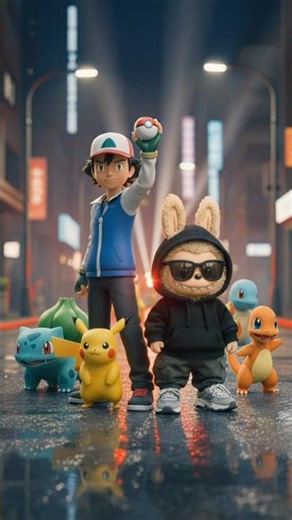 Labubu just wanted to help his friend Ash, the Pokémon Trainer! ✨