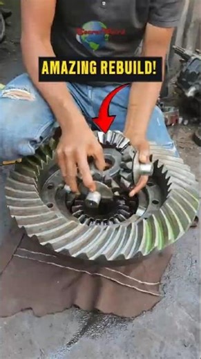Rebuilding a Heavy Truck Differential Bevel Gear! #shorts #Mechanic