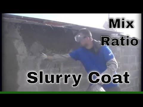 HOW TO SCUD COAT SLURRY COAT CEMENT PLASTERING AND RENDERING DASHING SPLATTER COAT & MIX RATIO