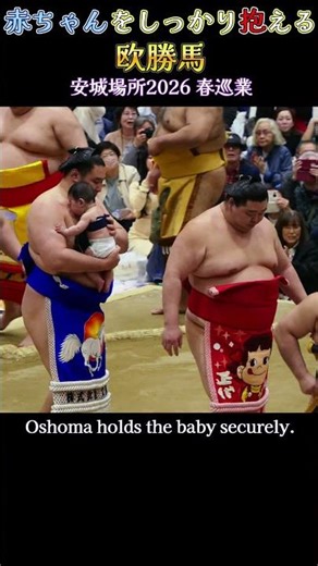 赤ちゃんをしっかり抱える 欧勝馬❗【安城場所2026 春巡業 大相撲】Sumo
