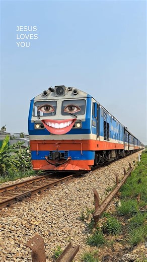 Tàu hỏa mỉm cười dễ thương #funnytrain #cartoontrain
