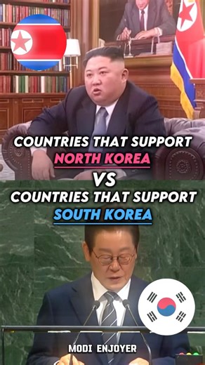 Countries that support North Korea🇰🇵 vs Countries that support South Korea 🇰🇷| #shorts