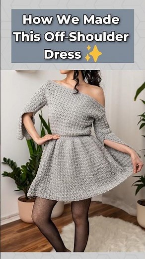 How we Crocheted this Off the Shoulder Dress!