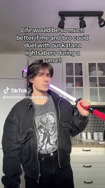 Dueling with Katana Lightsabers at Sunset