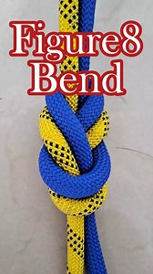 The Figure Eight bend is also known as a Flemish bend , a rewoven figure eight is a knot for joining two ropes of roughly similar size. A loose figure-eight knot is tied in the end of one rope. The second rope is now threaded backwards parallel to the first rope. #tyingtheknot #rescue #climbing #camping #tips #reelsfb | Nots