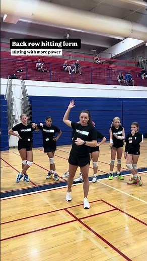 Back row hitting form for volleyball players! 🏐