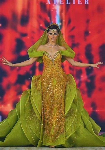Nebula Verdant gown — Ehrran Montoya Astralis capsule look