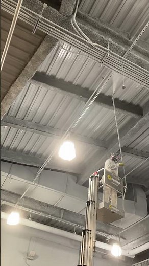 Spraying dry fall paint