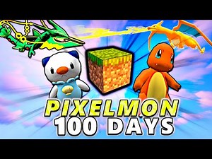 We Spent 100 Days in ONE BLOCK as Pixelmon Rivals