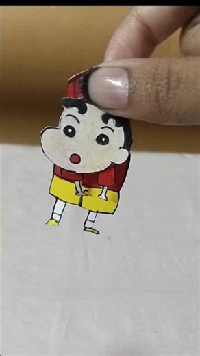 Making cute shinchan craft from paper😉😉💫#shinchan #art#shorts