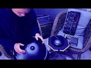 HLURU New 14 Inch 9 Note D Minor Steel Tongue Drum Percussion Instrument