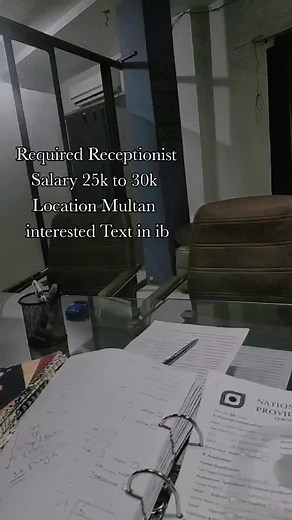 Job Advertisement for Receptionist in Mulan