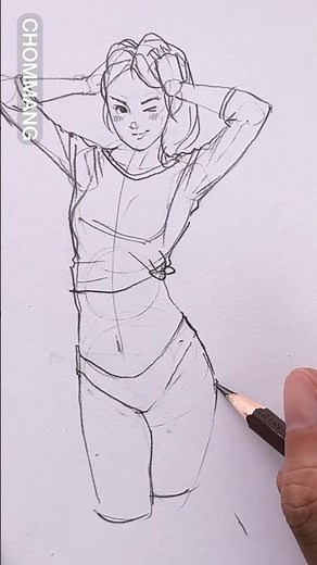 Body drawing process #art #drawing #sketch #chommang