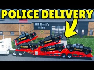 Delivering NEW Police Trucks to the Sheriff's Office in APM | Roblox American Plains Mudding