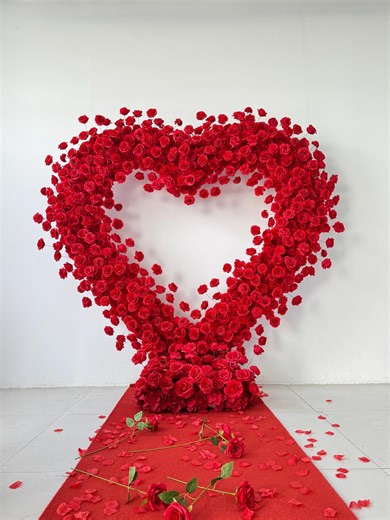 Wedding Floral Arch Backdrop – Heart Shaped Artificial Flower Arch for Ceremony & Photo Booth (6.5x6.5ft) N8841 - Etsy