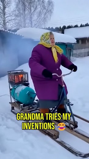 1.9K views · 954 reactions | Grandma Tries My Latest Invention ❄️ #Grandma #FunnyVideo #ViralReels #CrazyInventions #RocketSled #SnowMachine #WinterChaos #FBReelsFun #HilariousMoments #EngineeringFail #MustWatch #trendingreels | Strange AI | Facebook