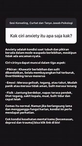 13K views · 3.4K reactions | Dalam psikologi, kecemasan (anxiety)...