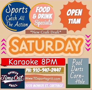 1005 Monroe St. Carthage | Time Out Sports Grill