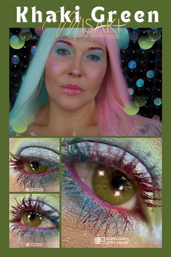 Bright vibrant green shaded contact lenses, create a dramatic look yet so natural. With invisible edges, no rings … no lines. --> https://misakicon.com/products/cotton-series-khaki-green-contacts #misakilens #misakilenses #khakigreen #coloredcontacts #contacts #eyecontacts #colorcontacts #prescriptioncontacts #cosmeticcontacts #naturalcontacts #colorlenses #coloreyes #eyes #mua #glam #makeuptutorial #makeupartist #lens #lashes #kit | Misaki Cosmetics Inc