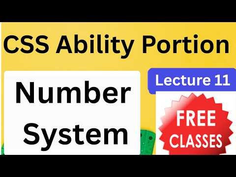 Number System| Lecture 11| Math Classes| CSS Ability Portion