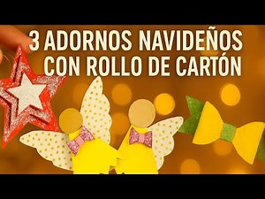 🎄🔥 3 ADORNOS NAVIDEÑOS con rollos de carton | Adornos de navidad faciles de hacer 🎄🔥