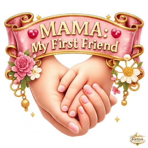 Golden Hands of Love25 Luxury Family Emblem PNG Collection Perfect for Mother's Day& POD#etsyfinds