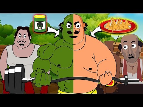 Motu Transformed to Bodybuilder by Hulk Syrup ft Big Singham And Hulk | Motupatlu New Episode