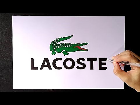 How to draw a LACOSTE logo | Comment dessiner un logo Lacoste