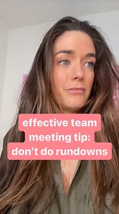 effective team meeting tip: don’t do rundowns #hackyourhr #hrtips #tips #leadership | Hack Your HR