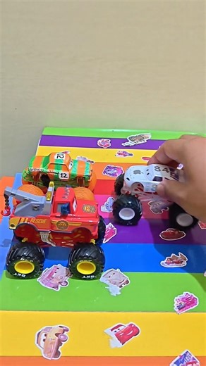 Pixar Cars Tow Mater and JP Drive Monsters truck #hotwheels #trendingshorts #toys