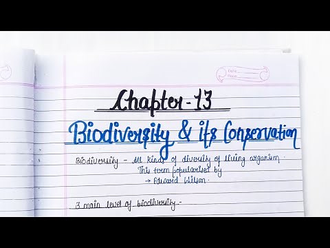 Biodiversity and It's Conservation || Class 12 Biology Chapter 13 Handwritten notes👍💯 #pdf #class12