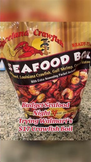 Budget Seafood Night 🦞 Trying Walmart’s $17 Crawfish Boil #fbyシvideo #shortsfeed #explorepage