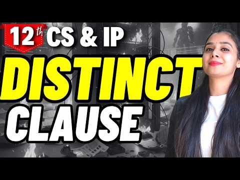 DISTINCT in SQL 🔥 | Complete Confusion Removed | Class 12 CS & IP