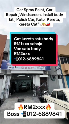 Car Spray Paint🔥Harga RM1xxx🔥Car Repair ,Windscreen, install body kit , Polish Car, Ketur Kereta, kereta Cat 🔨🚗 Boss 📲012-6889841 #paiting #tiktok #喷漆 #offerofferoffer✅✅ #polishcar