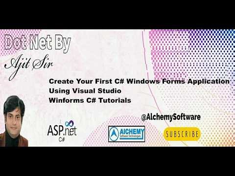 Create Your First C# Windows Forms Application using Visual Studio | Winforms C# Tutorials