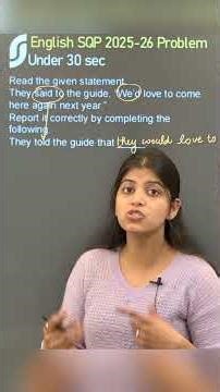 Class 10 English 🔥 Important MCQ | Reported Speech | Sample Paper #shorts #shivalikclasses #english