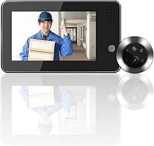 Peephole Camera for Apartment Door, Door Peephole Viewer, Video Doorbell 1080P Camera with Monitor 4.3 Inch LCD Screen, Motion Detection