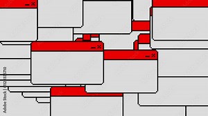 Abstract error empty box on the green screen. Retro game error style looping animation on green background, empty box chat for video games. Simple flat style pixel art